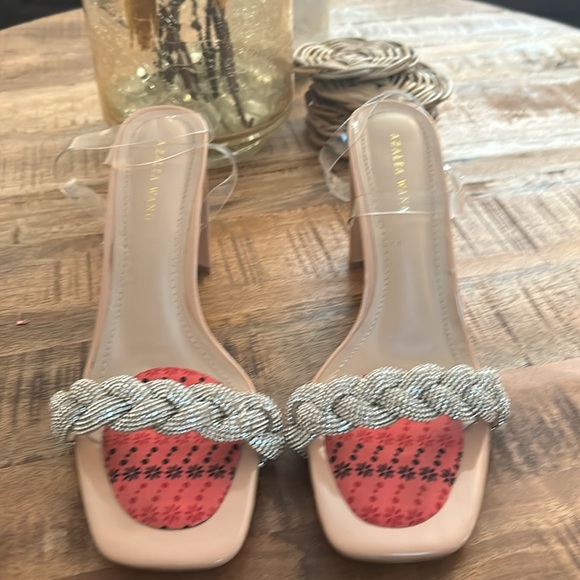 Azalea Wang DULCE BLOCK HEELS-NUDE - Picture 2 of 4